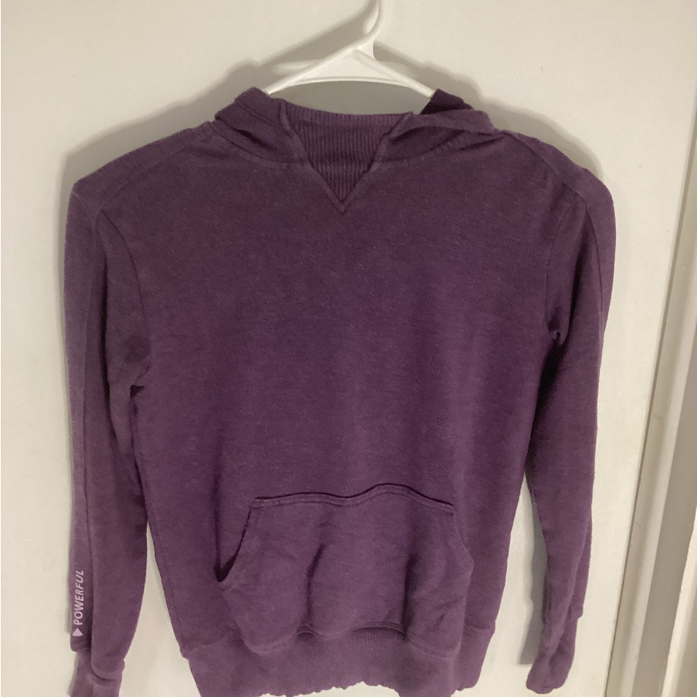 Athleta girl purple “powerful” pullover size medium (8-10)